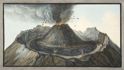 Interno del cono del Vesuvio prima dell